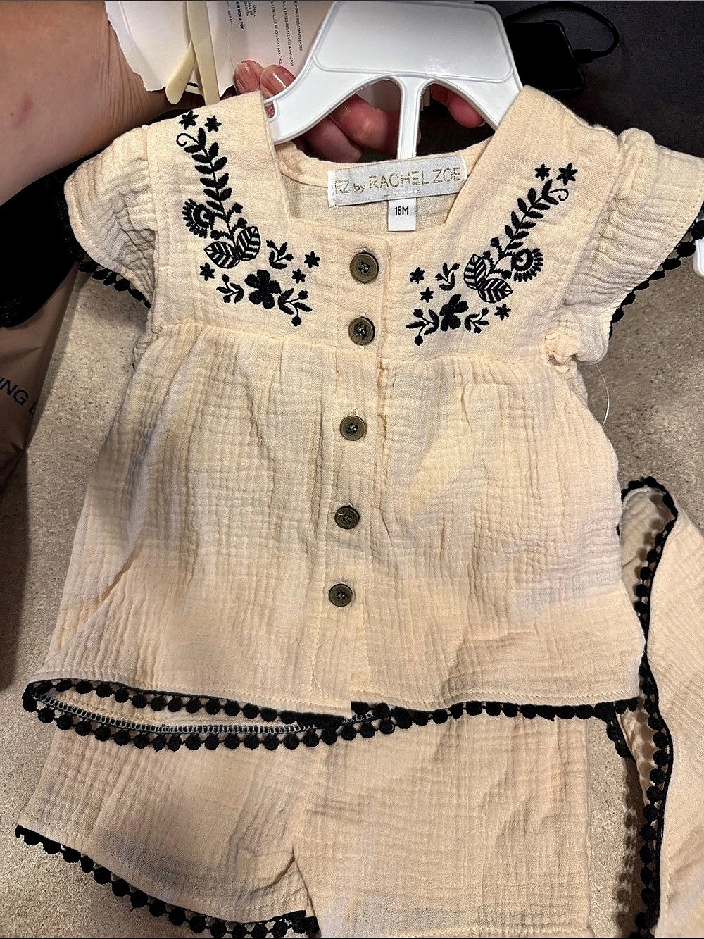 Rachel Zoe 4 Piece Set Baby Cream Floral NWT